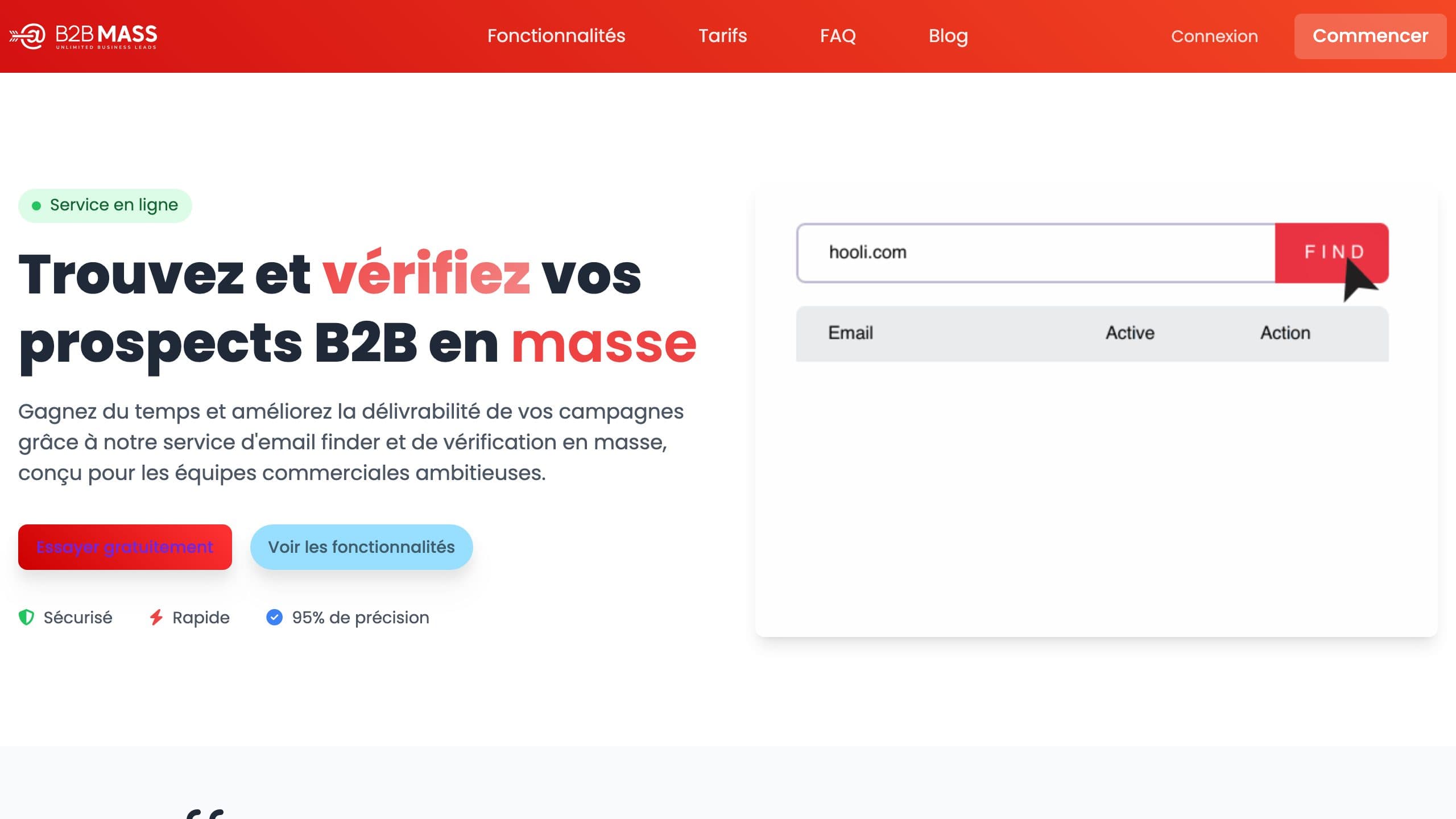 Aperçu du projet B2Bmass
