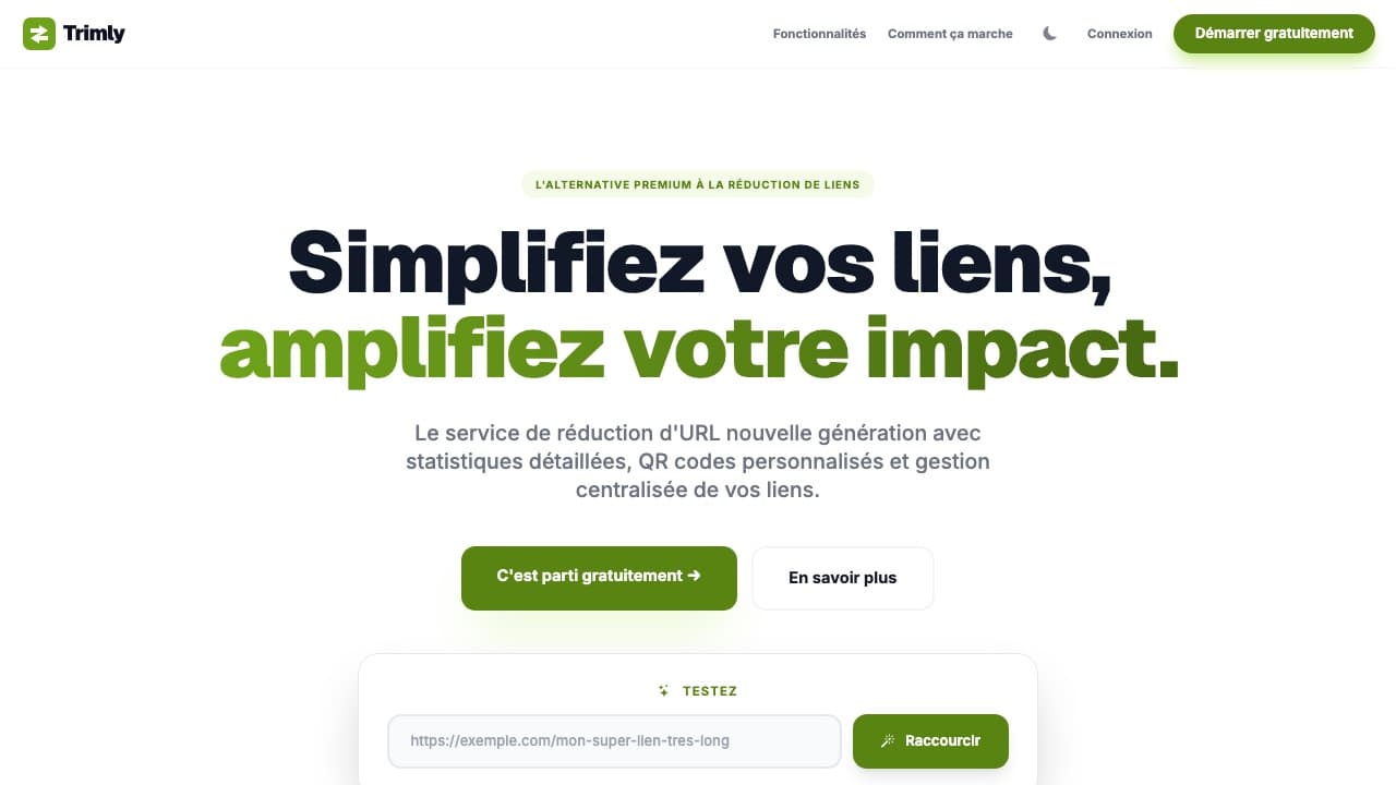 Aperçu du projet Trimly